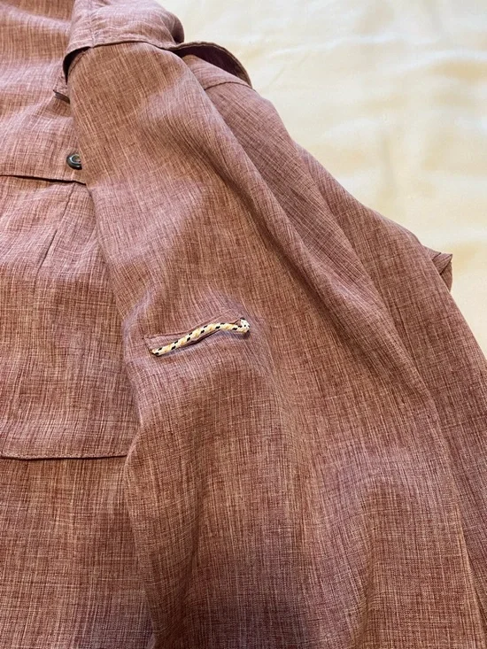 Men’s 4XL Magellan Outdoors Relaxed Fit Fish Gear Shirt in Mauve Heather - Picture 9 of 12